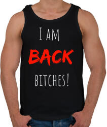 printfashion I am back b*tches - Férfi atléta - Fekete (1907608)