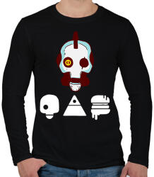 printfashion Love Death and Robots - Férfi hosszú ujjú póló - Fekete (7162537)