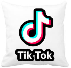 printfashion TikTok Logo - Párnahuzat, Díszpárnahuzat - Fehér (1931086)