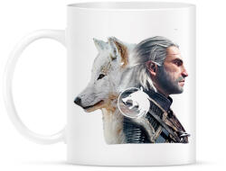 printfashion Witcher - fehér farkas - Bögre - Fehér (14166170)