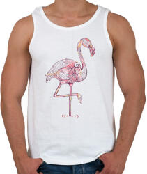 printfashion Falmingós póló - Férfi atléta - Fehér (1012840)