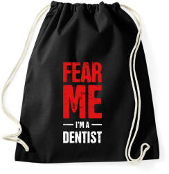 printfashion Félj tőlem, én vagyok a fogorvos - Sportzsák, Tornazsák - Fekete (1422194)