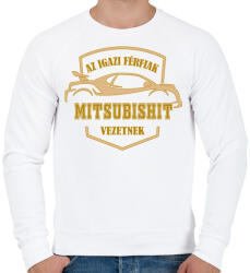 printfashion Mitsubishi sofőr - Férfi pulóver - Fehér (4995525)