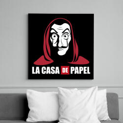 printfashion La casa de papel WL - Vászonkép - Fekete (6660097)