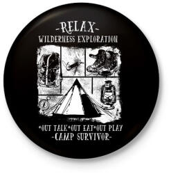 printfashion Túlélőtábor - Kitűző, hűtőmágnes - Fekete (3091328)