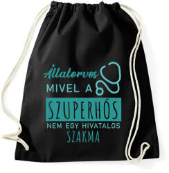 printfashion Szuperhős - Állatorovos - Sportzsák, Tornazsák - Fekete (7224290)
