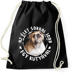 printfashion Angol Bulldog - Sportzsák, Tornazsák - Fekete (5439332)