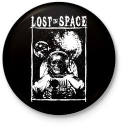 printfashion Lost in space - Kitűző, hűtőmágnes - Fekete (3101343)