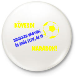 printfashion Kövesdi drukker - Kitűző, hűtőmágnes - Fehér (11459209)