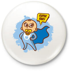 printfashion Szuperhős baba - Kitűző, hűtőmágnes - Fehér (3080898)