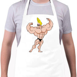 printfashion Johnny Bravo - Kötény - Fehér (16013146)