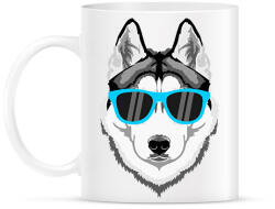printfashion Napszemüveges Husky - Bögre - Fehér (1920197)