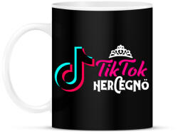 printfashion Tik Tok Hercegnő - Bögre - Fekete (2134115)
