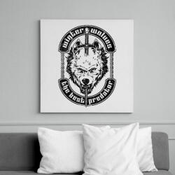 printfashion Télen a farkasok a legjobb ragadozók - Vászonkép - Fehér (6621046)