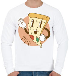 printfashion Olasz pizza - Férfi pulóver - Fehér (13023314)