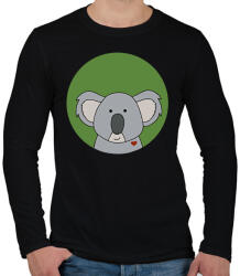 printfashion Koala - Férfi hosszú ujjú póló - Fekete (2228897)