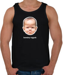 printfashion kemény vagyok 2 - Férfi atléta - Fekete (10760118)