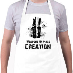printfashion Weapons Of Mass Creation - Kötény - Fehér (4907987)