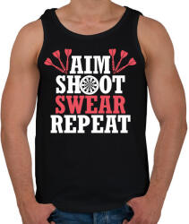 printfashion Célozz, lőjj - Férfi atléta - Fekete (11739842)