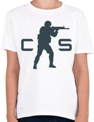 printfashion Counter Strike Logo - Gyerek póló - Fehér (1720525)
