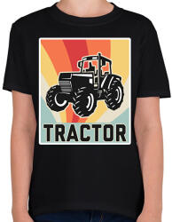 printfashion Retro Traktor - Gyerek póló - Fekete (1630396)