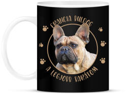 printfashion Francia buldog - Legjobb barát - Bögre - Fekete (7180234)