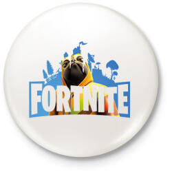 printfashion Fortnite Poggo - Kitűző, hűtőmágnes - Fehér (16649918)