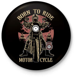 printfashion Született motoros - Kitűző, hűtőmágnes - Fekete (3092480)