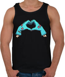 printfashion Valentin szív zombi - Férfi atléta - Fekete (5537529)