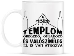 printfashion A testem egy templom - Bögre - Fehér (7521420)