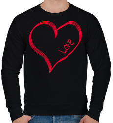 printfashion Love - Férfi pulóver - Fekete (2136262)