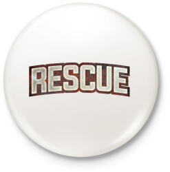 printfashion Rescue - Kitűző, hűtőmágnes - Fehér (3076044)