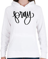 printfashion Pray - Női kapucnis pulóver - Fehér (383963)