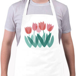 printfashion Tulipánok - Kötény - Fehér (13940264)