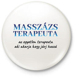 printfashion Masszázs teraputa - Kitűző, hűtőmágnes - Fehér (12609459)