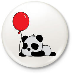 printfashion Panda ünnepel - Kitűző, hűtőmágnes - Fehér (12055319)