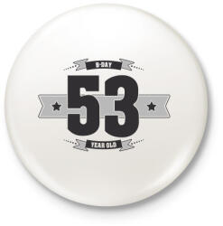 printfashion b-day-53-dark-lightgrey - Kitűző, hűtőmágnes - Fehér (3076406)