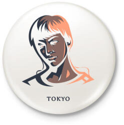 printfashion Money Heist - Tokyo - Kitűző, hűtőmágnes - Fehér (4273326)