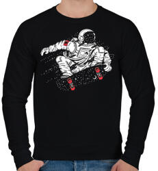 printfashion Gördeszkás Asztronauta - Férfi pulóver - Fekete (1602461)