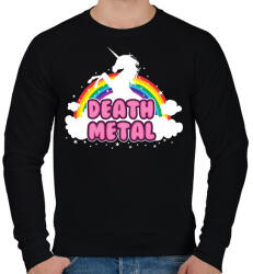 printfashion Death Metal unikornis - Férfi pulóver - Fekete (836544)