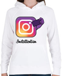 printfashion Instattention - Női kapucnis pulóver - Fehér (2116834)