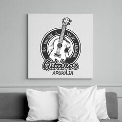 printfashion Én vagyok a világ legjobb gitáros apukája - Vászonkép - Fehér (6640979)