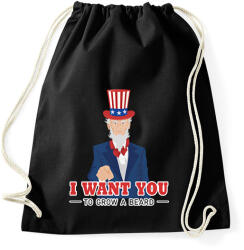 printfashion I want you to grow a beard - Sportzsák, Tornazsák - Fekete (6839226)