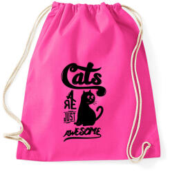 printfashion A macskák fantasztikusak - Sportzsák, Tornazsák - Fukszia (309753)