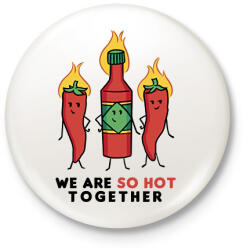 printfashion Csípős szerelem - Kitűző, hűtőmágnes - Fehér (15678679)