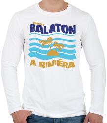 printfashion Nekem a Balaton a Riviéra - Férfi hosszú ujjú póló - Fehér (16399198)