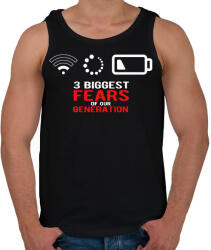 printfashion A generációnk legnagyobb félelmei - Férfi atléta - Fekete (2423084)