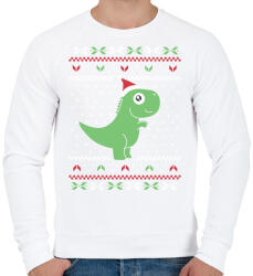 printfashion Dínós csúnya pulcsi - Férfi pulóver - Fehér (14611974)