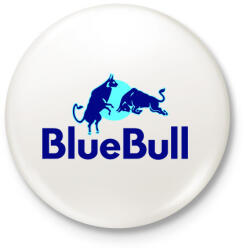 printfashion BlueBull - Kitűző, hűtőmágnes - Fehér (3079386)