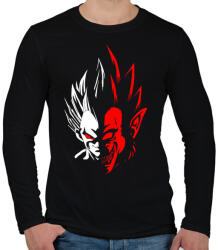 printfashion Dragonball - Vegita - Férfi hosszú ujjú póló - Fekete (289961)